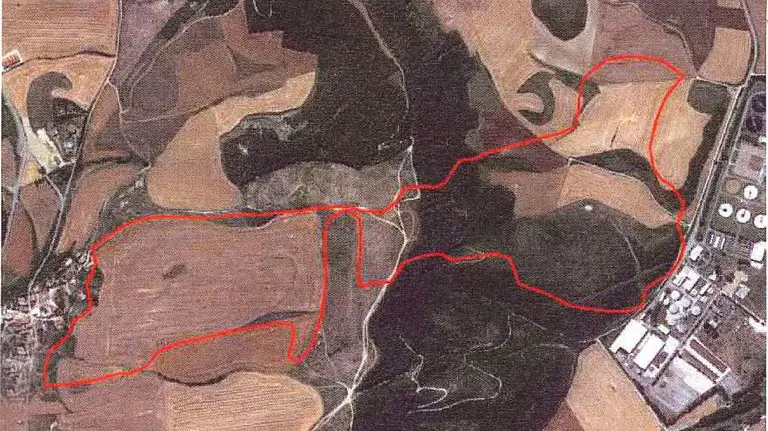 Área afectada por el incendio de Gazólaz