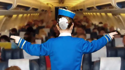 Tripulación en un avión