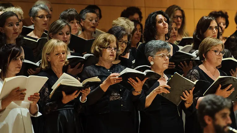 Concierto del Orfeón y la OSN junto a la Orquestra y Coro de Pau en Baluarte. MIGUEL OSÉS (6)