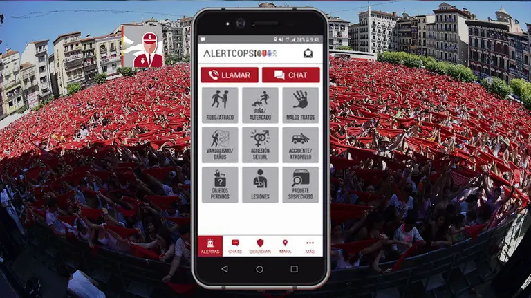 AlertCops, la aplicación para frenar delitos durante los Sanfermines