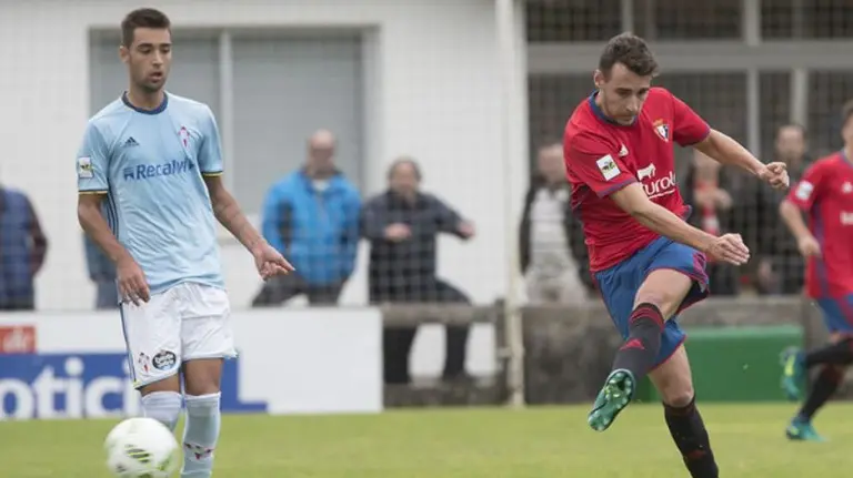 El canterano de Osasuna Imanol García en un partido disputado en Tajonar CA OSASUNA