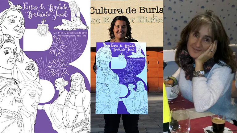 El cartel de fiestas de Burlada, en memoria de su vecina asesinada este año