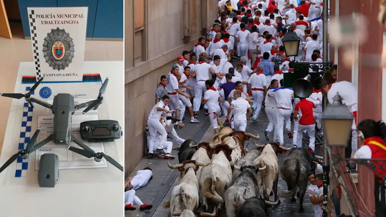 La Policía Municipal ha requisado un dron y ha multado a un irlandés con 1.500 euros.