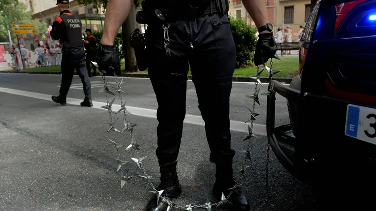 Medidas de seguridad de la policía REUTERS