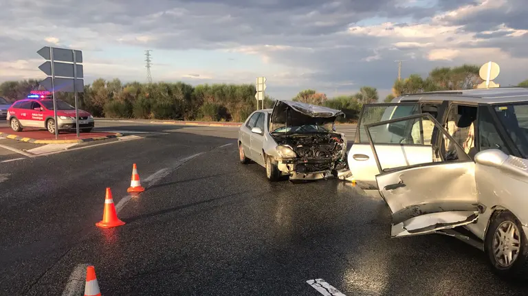 Accidente en Caparroso entre dos vehículos