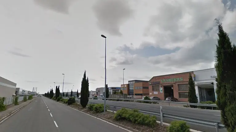 Polígono Industrial de Tejerías, en la ciudad riojana de Calahorra, donde un joven de Funes ha perdido la vida en un accidente de tráfico.