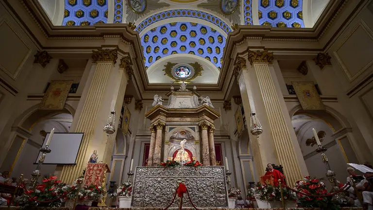 Misa en la Capilla de San Fermín en honor a los mayores en su día grande de 2017. PABLO LASAOSA 13