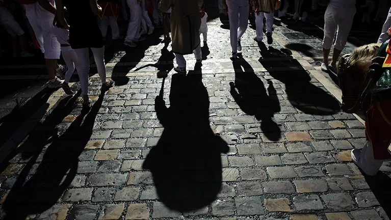 La comparsa de gigantes por las calles de Pamplona durante los sanfermines 2017. MIGUEL OSÉS_17