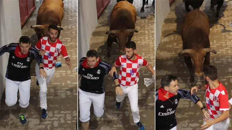 Las mejores carreras del séptimo encierro de los Núñez del Cuvillo en su recorrido por las calles de Pamplona SANFERMINCOM