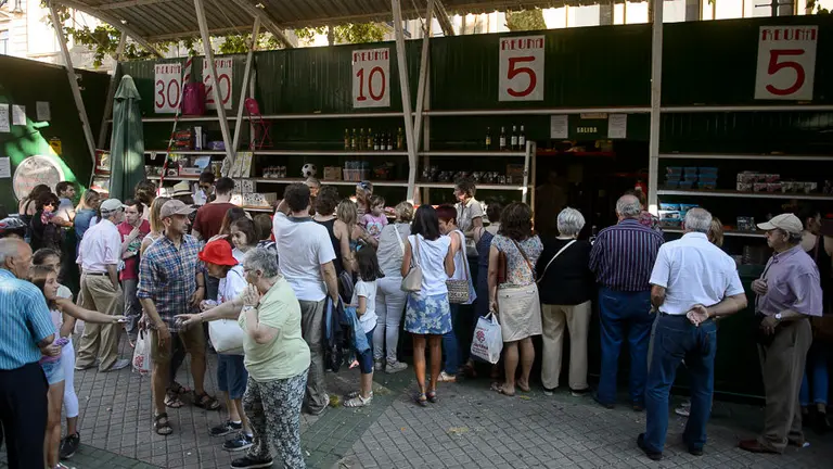 La tómbola de Cáritas echa el cierre tras los Sanfermines de 2017. PABLO LASAOSA (4)