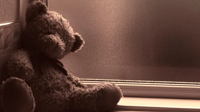 Un oso de peluche en una casa. ARCHIVO