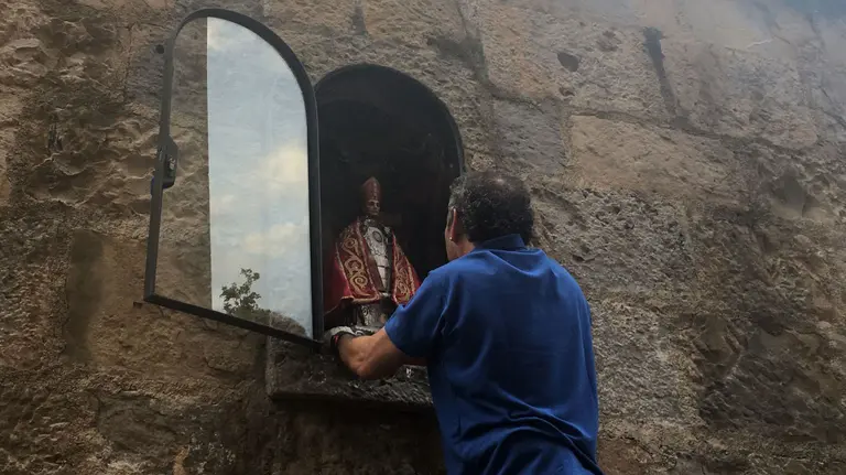 Imagen de San Fermín vuelve a la hornacina de Santo Domingo