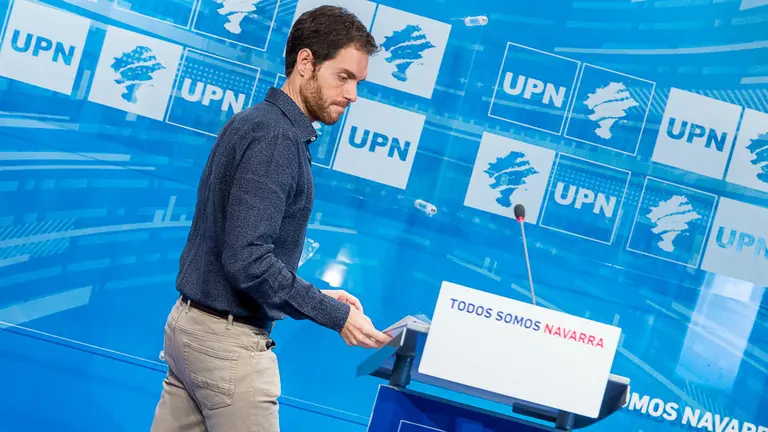 Sergio Sayas valora el desarrollo de la comisión parlamentaria de investigación sobre la planta de biometanización de la Ultzama (01). IÑIGO ALZUGARAY