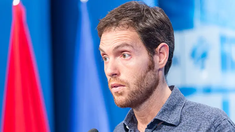 Sergio Sayas valora el desarrollo de la comisión parlamentaria de investigación sobre la planta de biometanización de la Ultzama (16). IÑIGO ALZUGARAY