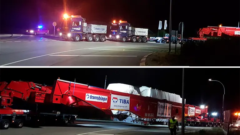 El megaconvoy vuelve por carreteras navarras PFORAL