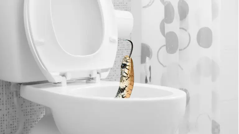 Se cuela una serpiente de más de un metro en su domicilio FOTOMONTAJE