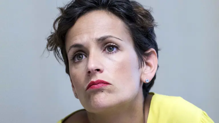 La secretaria general del PSN, María Chivite, en una entrevista con Efe. EFE/Ivan Aguinaga