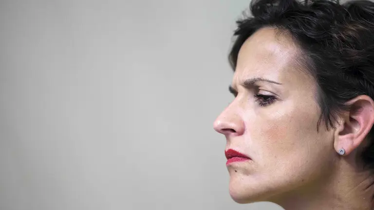 La secretaria general del PSN, María Chivite, en una entrevista con Efe. EFE/Ivan Aguinaga