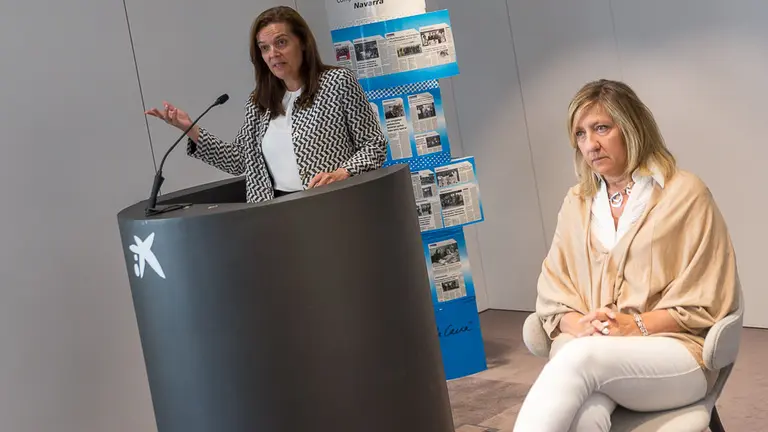 Presentación del proyecto 'Mujer Emprende', con la participación de Amedna, Fundación Caja Navarra y Obra Social La Caixa (02). IÑIGO ALZUGARAY