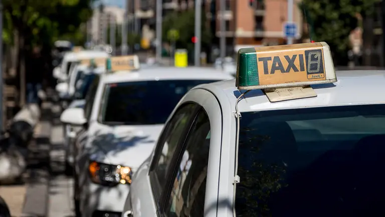 Concentración de taxistas con motivo del paro convocado por la Asociación Independiente de Taxistas Auto-patronos de Navarra, AITAN (02). IÑIGO ALZUGARAY