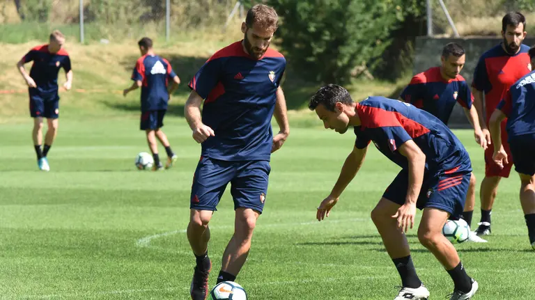 primer entrenamiento de Osasuna en Boltaña