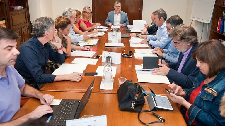 Imagen de la reunión sobre políticas activas de empleo.