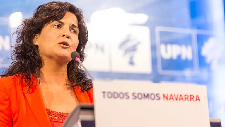 La portavoz de UPN de Derechos Sociales en el Parlamento, Maribel García Malo, valora la gestión de la Renta Garantizada (24). IÑIGO ALZUGARAY