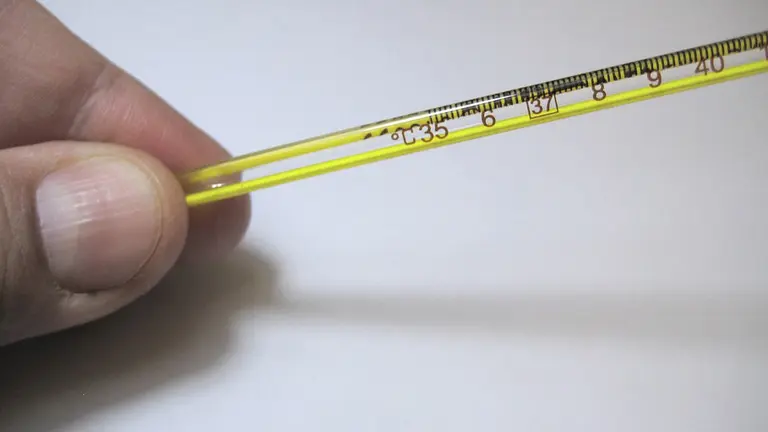 Un termómetro en una imagen de archivo