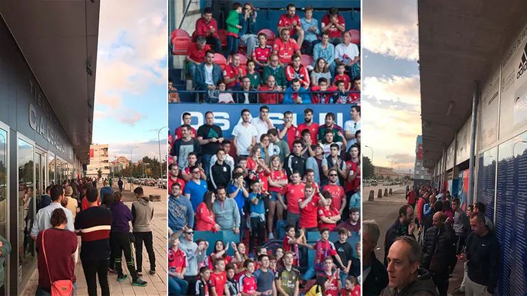 Largas colas en El Sadar para hacerse socio de Osasuna