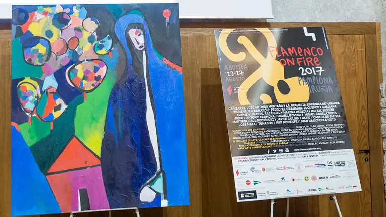 Presentación de la cuarta edición de Flamenco On Fire con el director del festival, Miguel Morán, y responsables de organismos implicados como Gaz Kaló, Ricardo Hernández, Maider B (3)