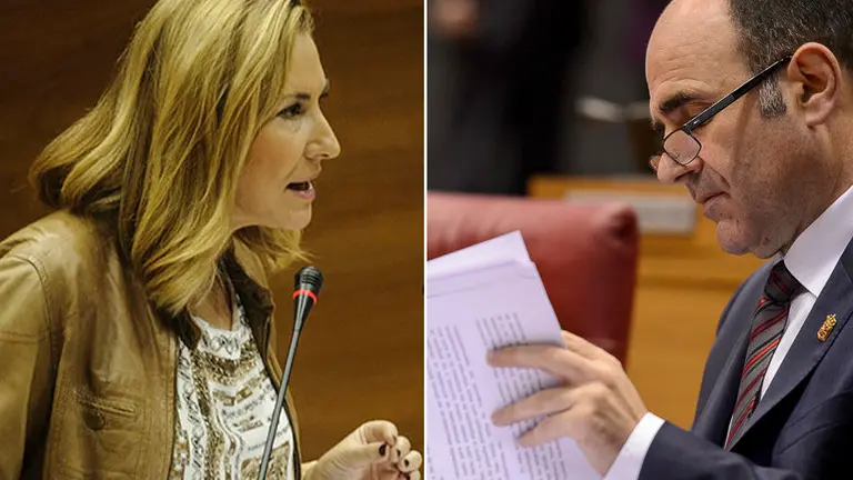 La presidenta del PPN, Ana Beltrán, y el vicepresidente de Desarrollo Económico del Gobierno de Navarra, Manu Ayerdi. NAVARRA.COM