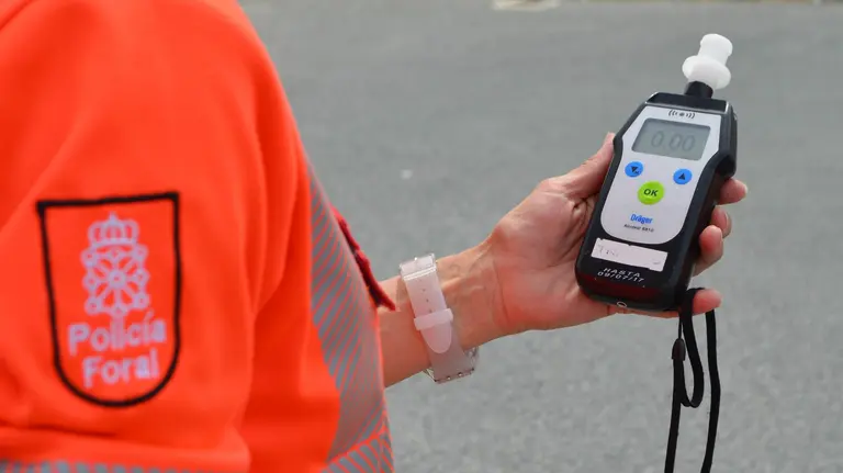 Un control de la Policía Foral