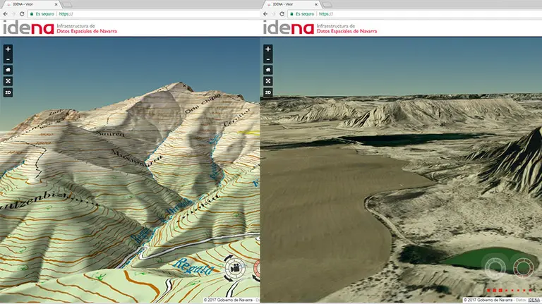 Los mapas de Navarr,a en 3D