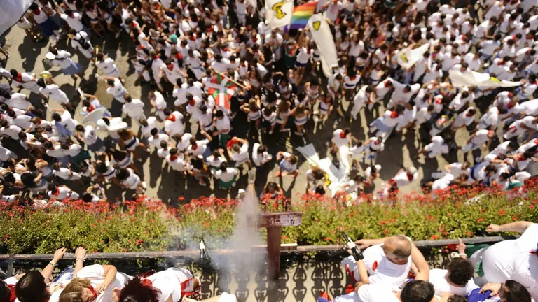 Tafalla durante el inicio de sus fiestas de este 2017