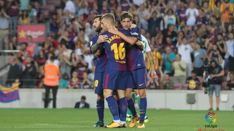 El Barça se impone sin brillantez al Betis. Twitter Laliga.