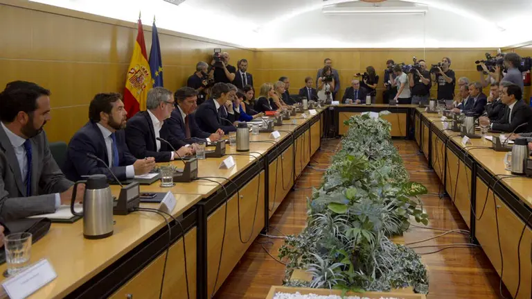 La reunión mantenida en el Ministerio de Interior.