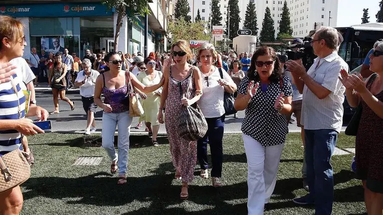 La hermana de Juana Rivas, a su llegada a los tribunales esta mañana de martes EUROPA PRESS