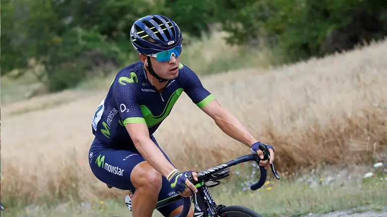 El ciclista Betancur del pelotón de Movistar