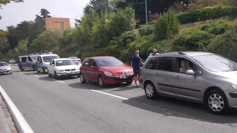 Accidente en la Cuesta de Beloso de Pamplona