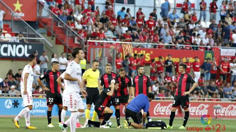 El Reus recibió al Nastic en su estadio municipal. La Liga.