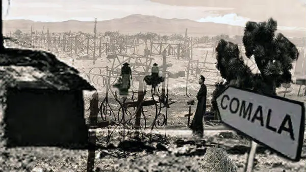 Una imagen ficticia de la Comala de Juan Rulfo en Pedro Páramo,.