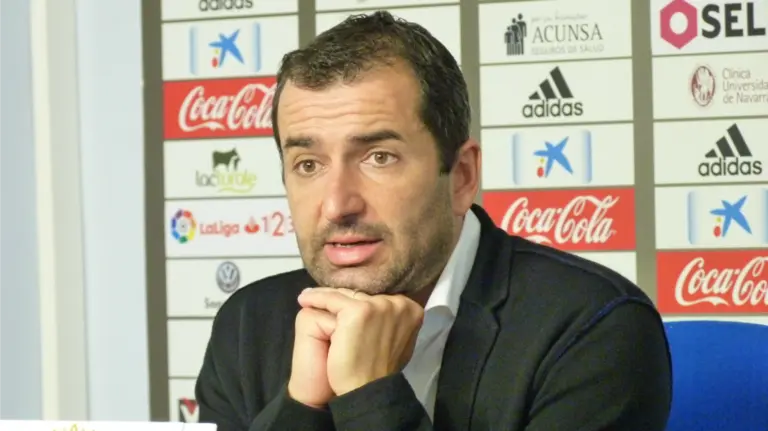 Diego Martínez en rueda de prensa.