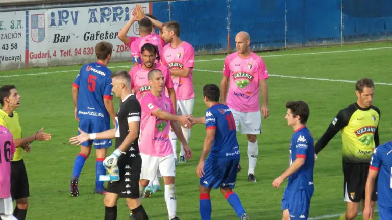 Partido Amorebieta - Tudelano. Foto web CD Tudelano.