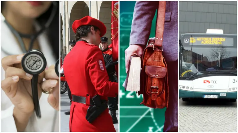 Médicos, policías, profesores y conductores de villavesas, entre las profesiones con más agresiones en Navarra.