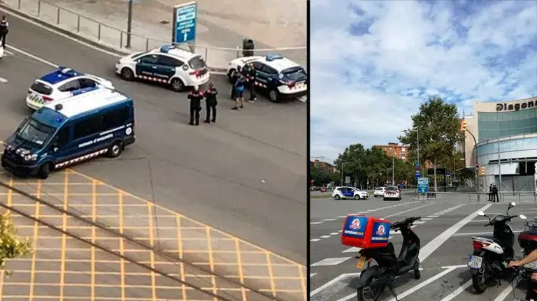 Imágenes difundidas en Twitter del despliegue en Diagonal. TWITTER