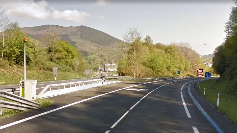 Tramo de la autovía A-15 en Guipúzcoa en dirección hacia San Sebastián