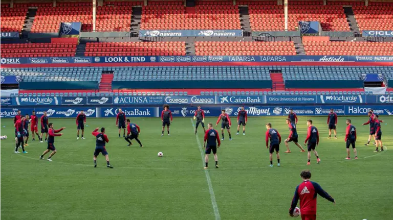 Entrenamiento de Osasuna en El Sadar. Foto CA Osasuna.