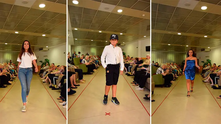 Desfile de modelos en una residencia de ancianos de Pamplona. CEDIDA