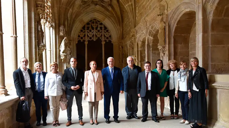 Barkos en su reunión con el Patronato de Santa María la Real