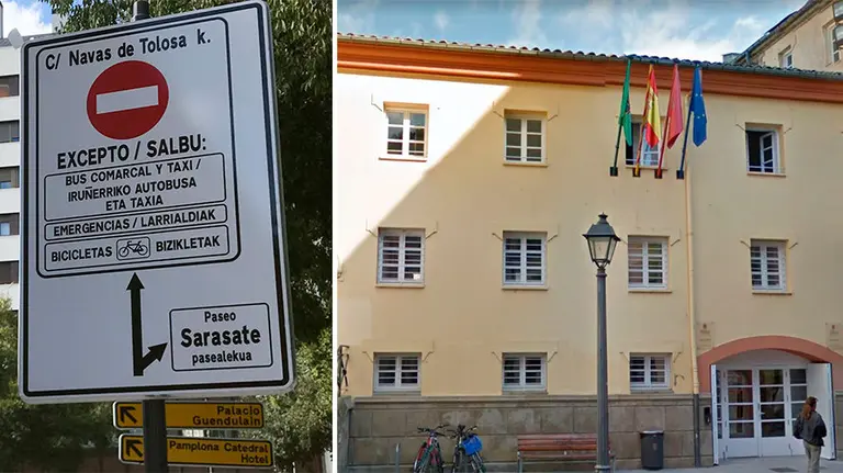 Las oficinas en las que se tramitarán los accesos al Casco Antiguo de Pamplona tras blindarlo al tráfico.